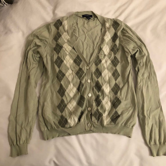 Burberry Sweaters - Burberry Argyle Cardigan
